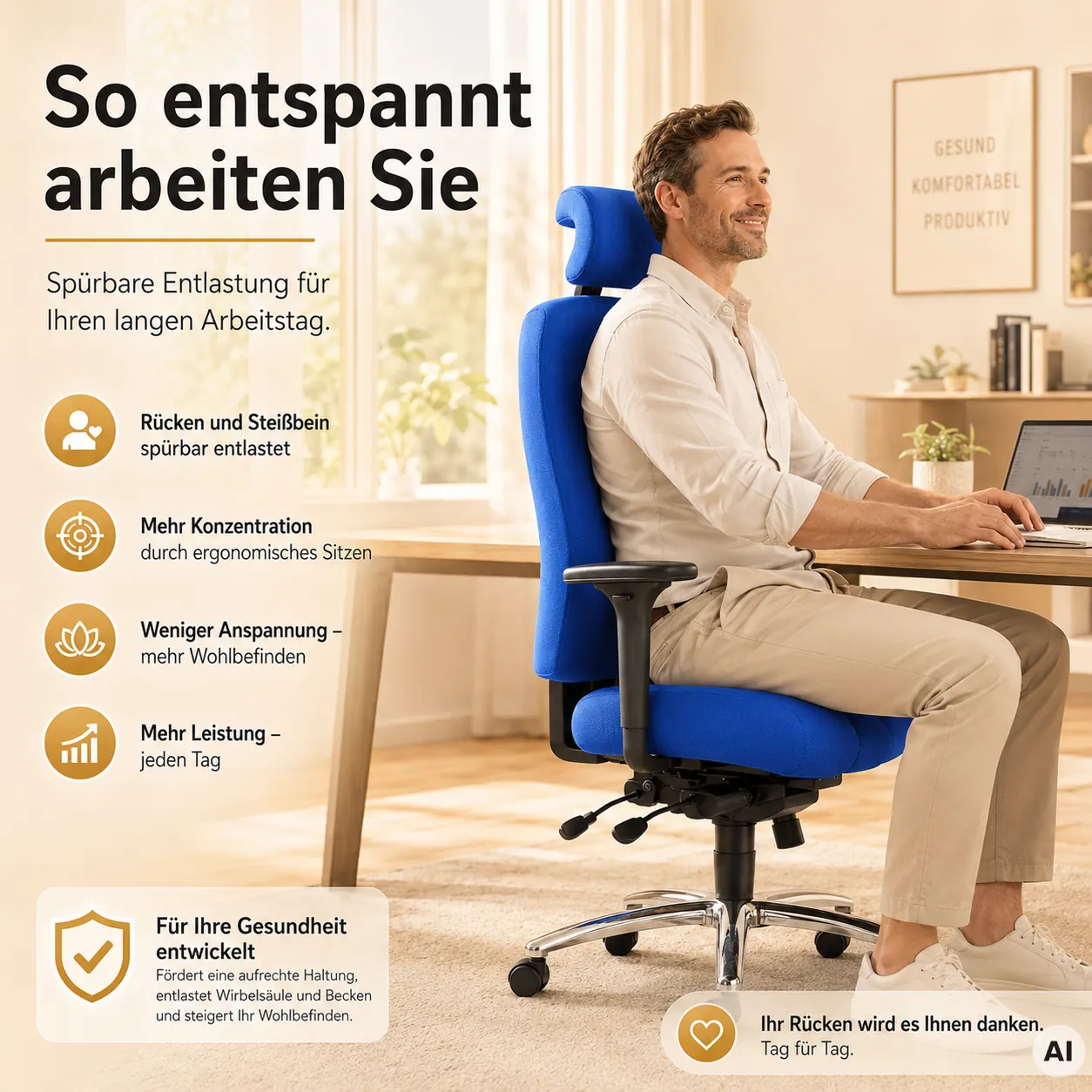 Office Balance L mit Kopfstütze - High End Bürostuhl