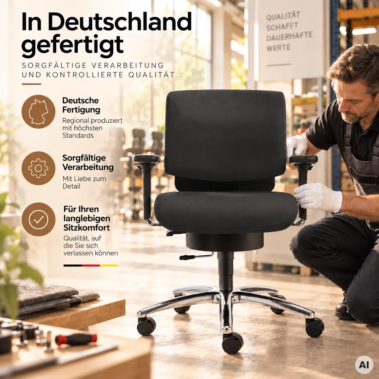 Water S - Ergonomischer Profi Bürostuhl
